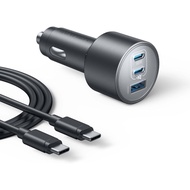 Pengecas Kereta Anker 16 USB-C, Pengecas Kereta Cepat 167.5W Max 3-Port Ultra-Kompak Jenis-C MacBook