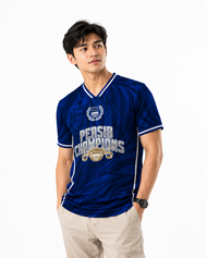 jersey persib bandung hattrick champions motif batik Jawa Barat juara