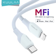 KUULAA MFI 30W Type C to Lightning Cable for iPhone 14 13 12 pro max Series Fast Charging USB 20W Type-C PD Cable Data Cord for Macbook USB Wire Cord
