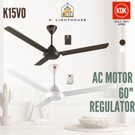 KDK / DEKA Ceiling Fan K15VO / DR9 / DK10 60" 3 Blades with Regulator and Warranty