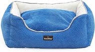 GRANDTIES Fluffy Dog Beds for Small Medium Large Dogs & Cats, Machine Washable Dog Bed, Rectangle Br