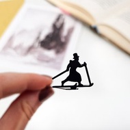 Unique Bookmark High Hat Skier, Small bookish gift for classic literature lovers