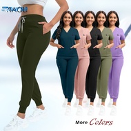 V Neck Scrub Top and Jogger Leg Pants Set Professional Scrub Workwear Spa Uniform Scrubs Nursing Uni