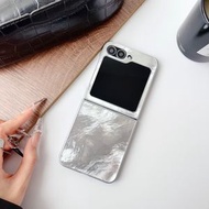 內地直送 - 电镀冰川纹素材手机壳适用于三星GalaxyZFlip34折叠三星GalaxyZFlip5韩风-单壳 三星Galaxy Z Flip3