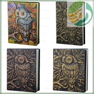 Yn3 As 3D Carving Owl Embossed Notebook Journal Notepad Travel Diary Planner Sketchbook