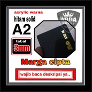 Akrilik hitam solid 3 mm A2/aAkrilik lembaran/akrilik marga cipta
