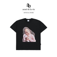 ADLV เสื้อยืด Oversize รุ่น  Baby Face Rabbit Doll Short Sleeve T-Shirt Black Black (50041OBFSSU_F3BKXX)
