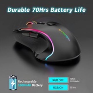 E-YOOSO X-11 無線雙模式遊戲滑鼠 RGB 背光 9 個可編程按鈕連巨集錄製側按鈕 pilckp E-YOOSO X-11 Wireless Dual Mode Gaming Mouse R