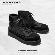 KY/16 Dr. Martens Boots Men's Fleece-lined Black Men's Shoes Autumn Boots All-Match High-Top Leather Boots Trendy Middle