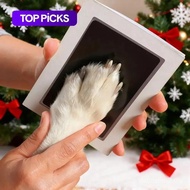 Paw Print Stamp, 1/4/8 Counts Footprint Stamp Pad with 1 Ink Pad & 2 Imprint Cards, Hand and Foot Pr