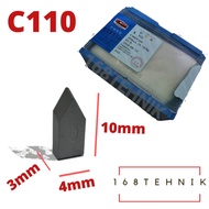 MATA PAHAT WIDIA CEMENTED CARBIDE TIP YG6 C110 BOX isi 500 / BETEL WIDIA YG-6 C110 / MATA WIDIA C110