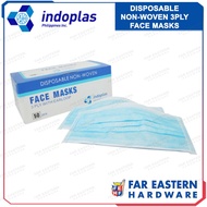 ◊INDOPLAS FACE MASK 3 Ply with Earloop Surgical Facemask - FDA APPROVED