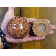 § Energy Ore § Thai Dragon Palace Relic Ball and Relic Stone Ball Seat 630g Diameter 74mm SAMROIYOD 