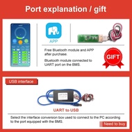 QUCC 60A 80A 100A 6S 8S 10S 16S Smart BMS Auto Balanced 24V 36V 48V UART 485 Bluetooth Bms for 3.2V 