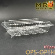 OPS - OP1H - BENXON Plastic Tray [ 100pcs± ] Bakery Disposable Plastic Clear Food Box - Bekas Makana