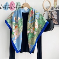 Square silk scarf 90x90 cm - square silk scarf 90x90