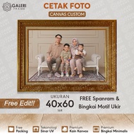 Print 16R Canvas/ Canvas Photo (40 X 60) Including Carved Motif Frame | Photo Print Canvas