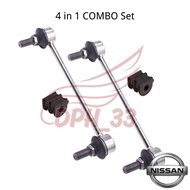 [4 IN 1 COMBO SET] Nissan Thailand Rear Absorber Link & Stabilizer Bush for Nissan Navara NP300
