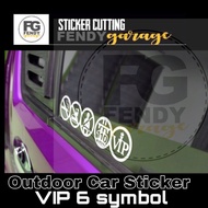 VIP 6 Symbol car Sticker / Stiker Kereta VIP 6 Symbol