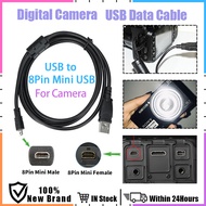 【มีสินค้าพร้อมส่ง】สายเคเบิลกล้องตัวผู้ USB มินิ USB ตัวผู้8พินสำหรับ DSC-W800โซนี่ไซเบอร์ช๊อต/DSC-W810กล้อง Nikon Olympus Pentax