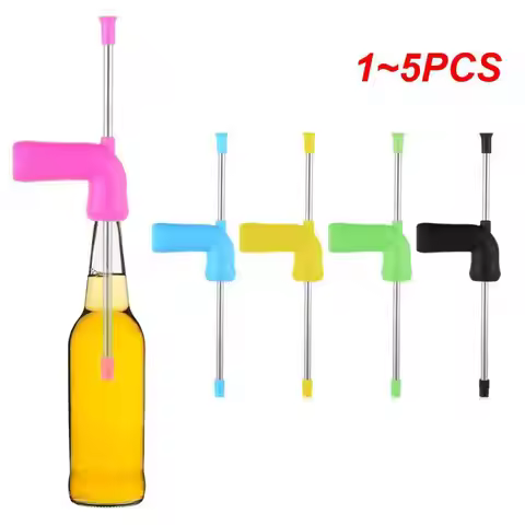 1~5PCS Beer Snorkel Straw Beer Bong Funnel Slammer Double Snorkel Drinking Beer Bar Tools Festivals 