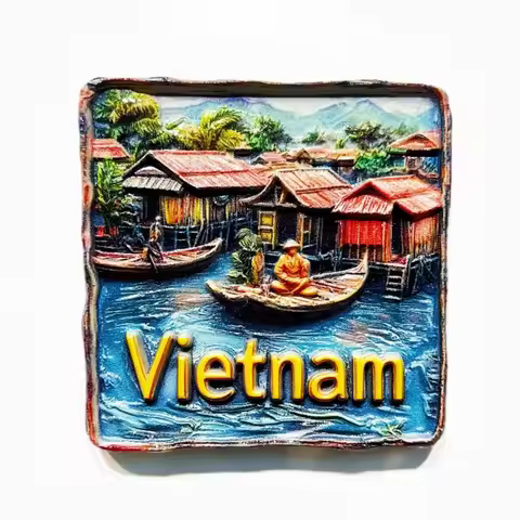 Vietnam Fridge Stickers Mekong River Travel Souvenirs Negeri Sabah Fridge Magnets Home Decoration We