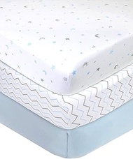 American Baby Company Fitted Pack & Play Playard Sheet|For Standard Crib & Toddler Mattress|100% Nat