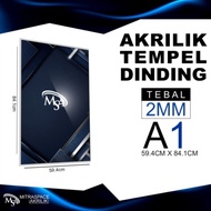 ACRYLIC BROCHURE HOLDER WALL-MOUNTED ACRYLIC/ A1 SIGN HOLDER - PORTRAIT - LANDSCAPE