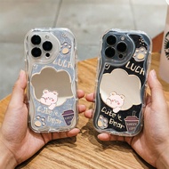Cute and Adorable Little Bear Mirror Phone Case Casing Realme C71 Note 70 C85 Pro C85 4G/5GC75 C75X 