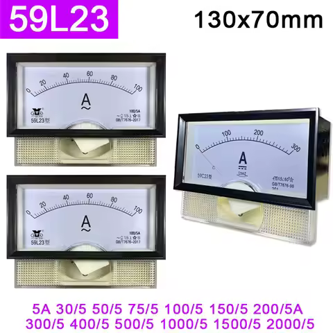 59L23 Pointer Type AC Ammeter 5A 30/5A 50/5A 75/5A 100/5A 150/5A 200/5 250/5 300/5 400/5 500/5 750 8