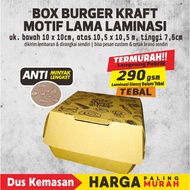 Laminated Kraft Burger Box 10 x 10 x 7.5