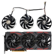 NEW 1SET FDC10H12S9-C T129215SU RTX 2080 2070 GPU Fan，For ASUS RX 5700XT 5700 5600XT ROG STRIX OC Gr