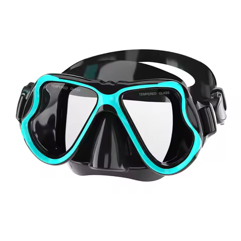 Diving Mask Swimming Snorkel Mask Wide View Tempered Glass Adult Waterproof Anti-Leak Anti-Fog Dive 