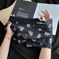 KINGDAFA Cartoon Bear Men Boxer Cotton Men Underwear Boxer Seluar Dalam Lelaki Fashion Boxer Lelaki 