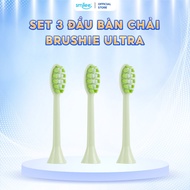 Set 3 đầu bàn chải thay thế Brushie Ultra Plus chính hãng siêu tiết kiệm - Đầu bàn chải dịu êm Brush