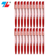 Combo 20 Bút bi Thiên Long TL-023 ngòi 0.8mm mực xanh đỏ đen thiết kế đơn giản dễ cầm nắm thân tròn 
