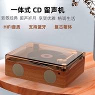 Retro Cd Player Album Portable Player Rechargeable External Cd Disc Jukebox Bluetooth Speaker Gift