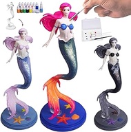 Figurine Painting Kit Arts and Crafts for Kids Boys Girls Ages 8-12 4-8 4-6 6-8 6-9, Paint Your Own The Little Mermaid Gifts Toys Art Craft Supplies &amp; Materials Activities Decor Set