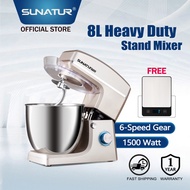 SUNATUR Heavy Duty Stand Mixer Large Capacity Automatic Flour Dough Kneader Home Multifunctional Bak