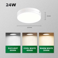 [SIRIM] MEGAMAN LED Borderless Surface Downlight 18W 24W 36W 48W Round Square Lights Lampu Siling Ce