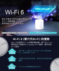 TP LINK DECO X20 完整家庭Mesh Wi-Fi 6 系統