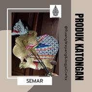 Standard Genuine Leather Puppet Of Semar Gold Puppet Semar Sencaki Sengkuni