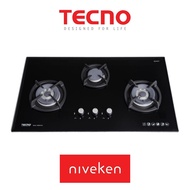 Tecno T3388TGSV - 88cm Glass Hob 3 Burners