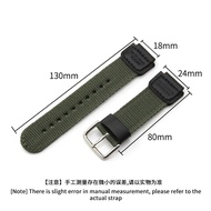 Suitable for Casio Convex Nylon Strap AE-1200/1300/F91W/F84/W735 Small Square Watch 18mm