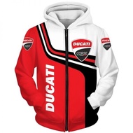 2021 New DUCATI 3D Print Hoodies Jacket Man Sport Coat Winter Men Casual Gradient Printing Hooded DUCATI Logo Sweatshirts Zipper Hoody 9205