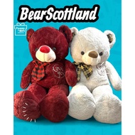 [READY STOCK] PLUSHIE TEDDY BEAR SCOTTLAND 100cm 140cm GIFT VALENTINE PRESENT格子领结毛绒熊