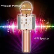 WIRELWSS Bluetooth Karaoke Microphone Speaker Handheld Mic USB Player KTV