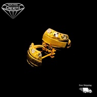 SMS DEEN Clip Earrings, ±2.9GM - Gold 916 Emas - Subang Katup (Info: ±1.0x0.9CM - 2.94GM)