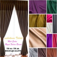 Kain Langsir Tebal 60/70% Sunblock / Blackout, Mat Satin Buatan Malaysia Royal Fabric, Fabric Curtain 60 inci [0.5meter]