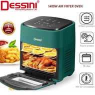Dessini Air Fryer Oven 15L 1400W | Oven Elektrik + Air Fry | Touchscreen | 3 Rak | Healthy Cooking